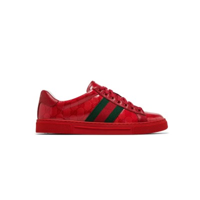 GUCCI ACE GG CRYSTAL CANVAS RED 760775 FACRF 6943
